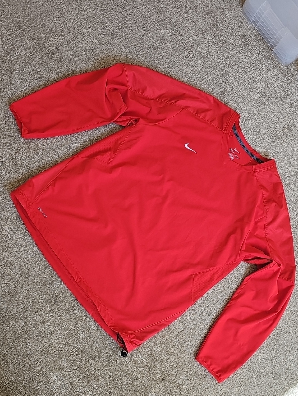 Nike Men’s Red Lightweight Performance Shirt Jacket Coach P3